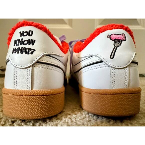 Reebok x Tom & Jerry Club C Revenge Men’s 13 White Purple Gum Collab Sneakers - Picture 5 of 11